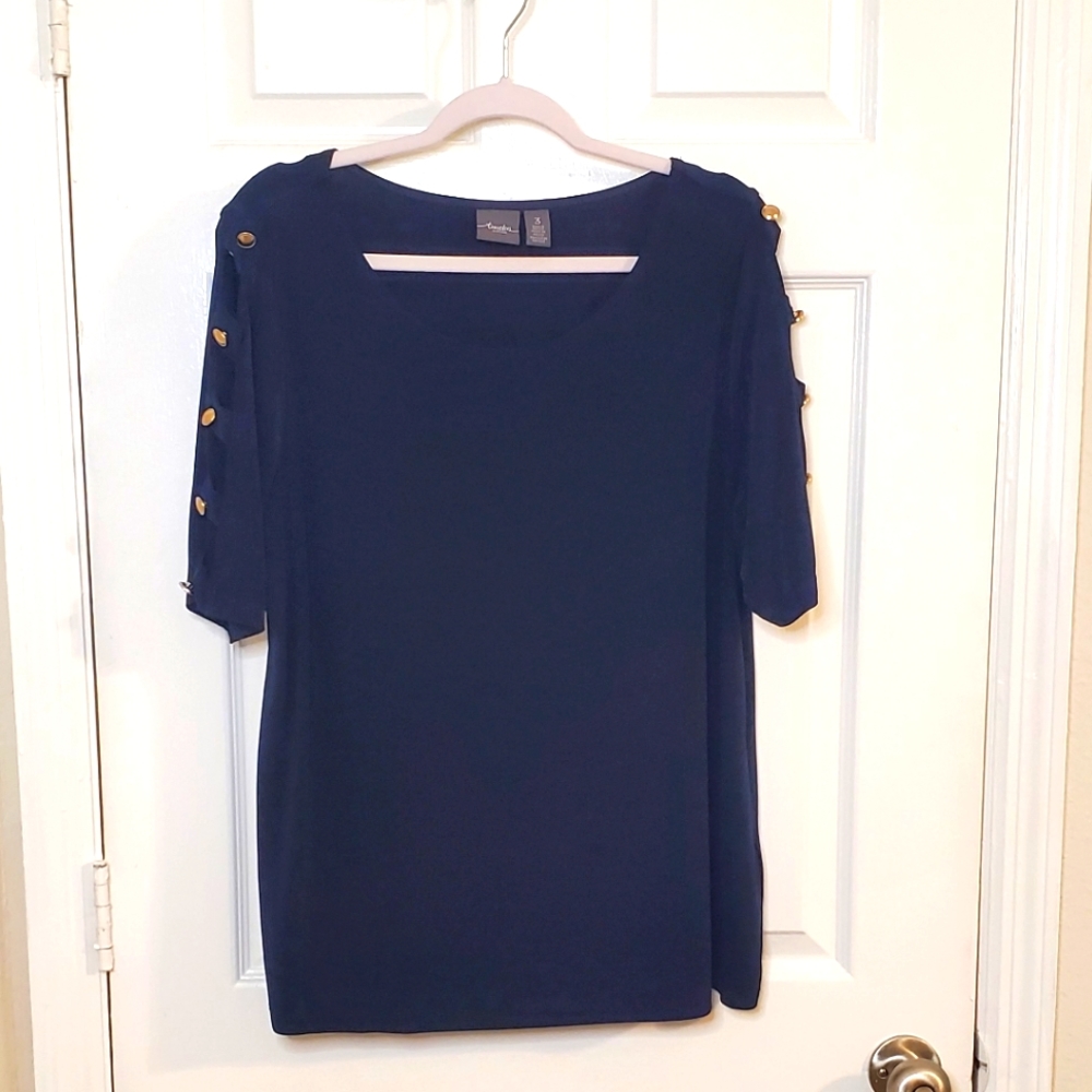 Chico's Travelers Navy Top 3